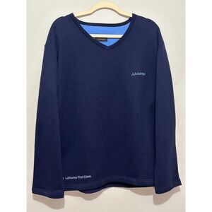 Schoffel Sweatshirt Mens XL Blue Long Sleeve Pull‎ Over Lufthansa First Class